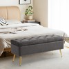 ASHOMELI 45.6 Inches Storage Ottoman Bench, End of The Bed