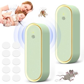 Mineup Ultraschall Schädlingsbekämpfer, 2 Stück Elektronische Insektenschutzmittel, Innenräumen Pest Repeller, Mückenschutz, schädlingsbekämpfung für Mücken Mäuse Spinnen Kakerlaken Fliegen Flöhe