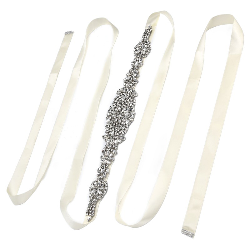 Rhinestone Wedding Dress Belt Elegant Waistbelt Clothes Accessories for Bride