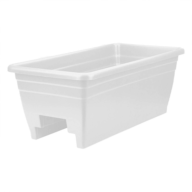 HC Companies 24 inches Deck Rail Box Planter with Easy