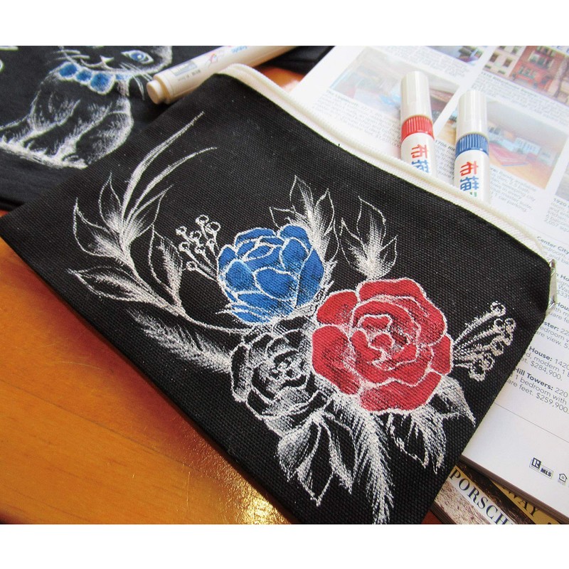 Marvy 222W-1 DecoFabric II Fabric Marker No. 1 Black