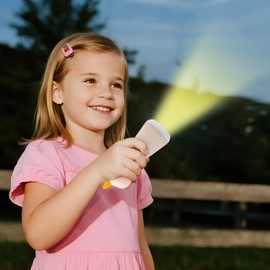 ShaArkMango Flashlight with Night Light for Kids Rechargeable LED Dimmable Night Light Toddler Bed Room Playing in Dark Handheld Emergency Flashlight for Camping Essential Hallway Walking Nighttime