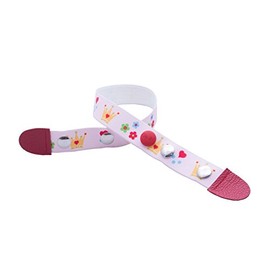 Clip.Ho - The Belt without Buckle, Elastic Belt with Crown Motif, Size 74 - 182, Crowns, 74 - 86 cm, pink