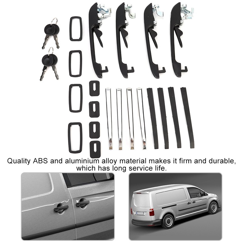 4PCS Car Front Rear Left Right Exterior Door Handle with