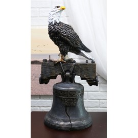 Ebros Independence Day American Patriotic Glory Bald Eagle Liberty Bell Statue