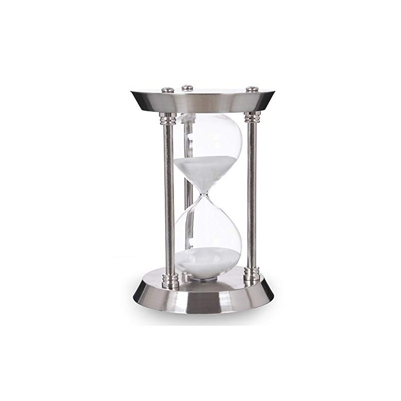 60 Minute Hourglass Sand Timer with Metal Frame, Big Size