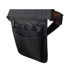 Coosini Waist Pouch, For Work, Thoroughly Support Your Work, Apron Bag, Nurse Pouch, Accessory Holder, Pouch, Waist Bag, One-Touch, Belt, Small, Thin, Waterproof, black (black 19-3911tcx)