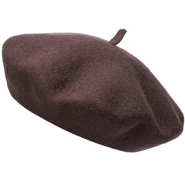 JUNGANRHA® Beret Hat Women Accessoies Men Wool Solid Color French Style Classic Beret Hat - Vintage Women's Berets for Ladies UK Artist Hat (UK, Alpha, One Size, Standard, Brown)