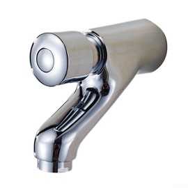 Bathroom Self-Closing Faucet Sink Push Wall Tap Delay Single Lever Public Kitchen Bathroom Chrome Plated Self-Closing Sink Tap Water Saver Tap