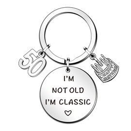 WTOPP 50th Birthday Gifts 50th Birthday Keyring for Women Men Birthday Keepsake for Mother Father Aunt Uncle Friends Grandparents