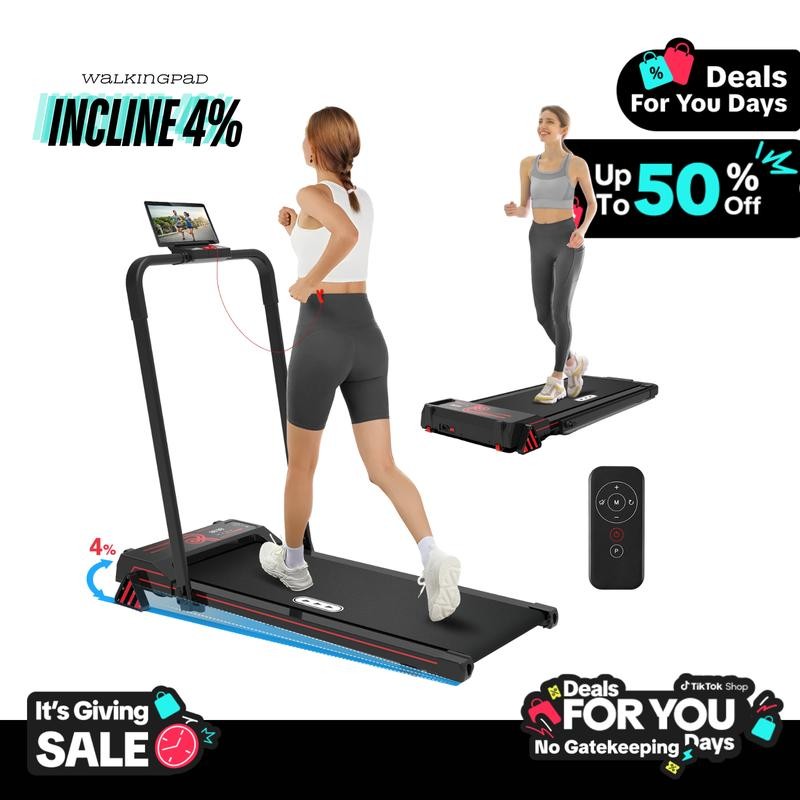 REDLIRO Walking Pad Treadmill with Incline - 2 in 1