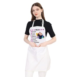 PLITI Nail Tech Apron For Women I'm a Nail Tech Artist Inspirer Listener Therapist Earner Counselor Hard-Worker (Nail tech Artist APW U)