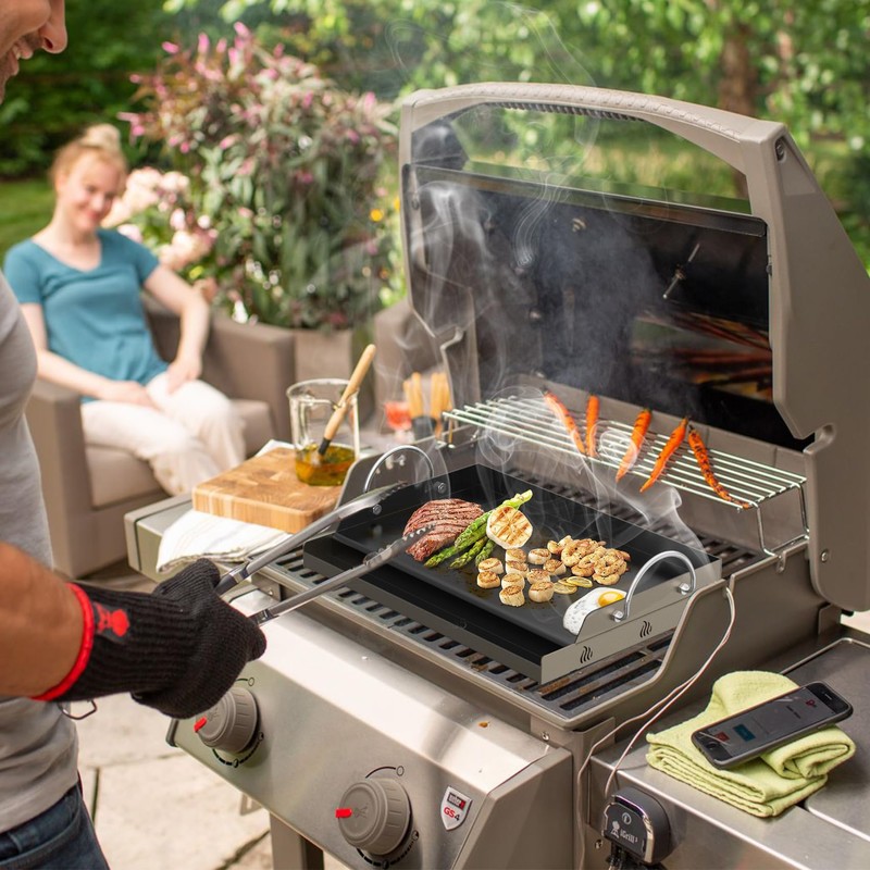Onlyfire Universal BBQ Griddle with Handles for Most Grills, Ceramic