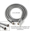 YOOZENA 1.5 m Stainless Steel Flexible Shower Hose, Shower Hose,