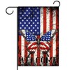 Red White and Blue Butterfly Memorial Day Garden Flag 12.5x18