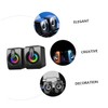 Mikinona 1 Pair Wired Gaming Speakers with Ambient Light USB