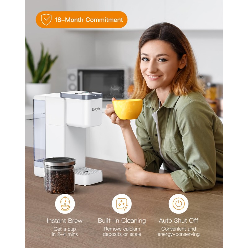 Tastyle Single Serve Hot & Iced Coffee Maker with Strong