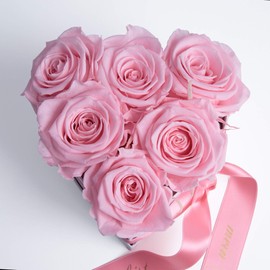 Rosemarie Schulz Heidelberg, Angel without Wings is called Mama, 3 preserved roses box, heart, Mother's Day flowers, gift.