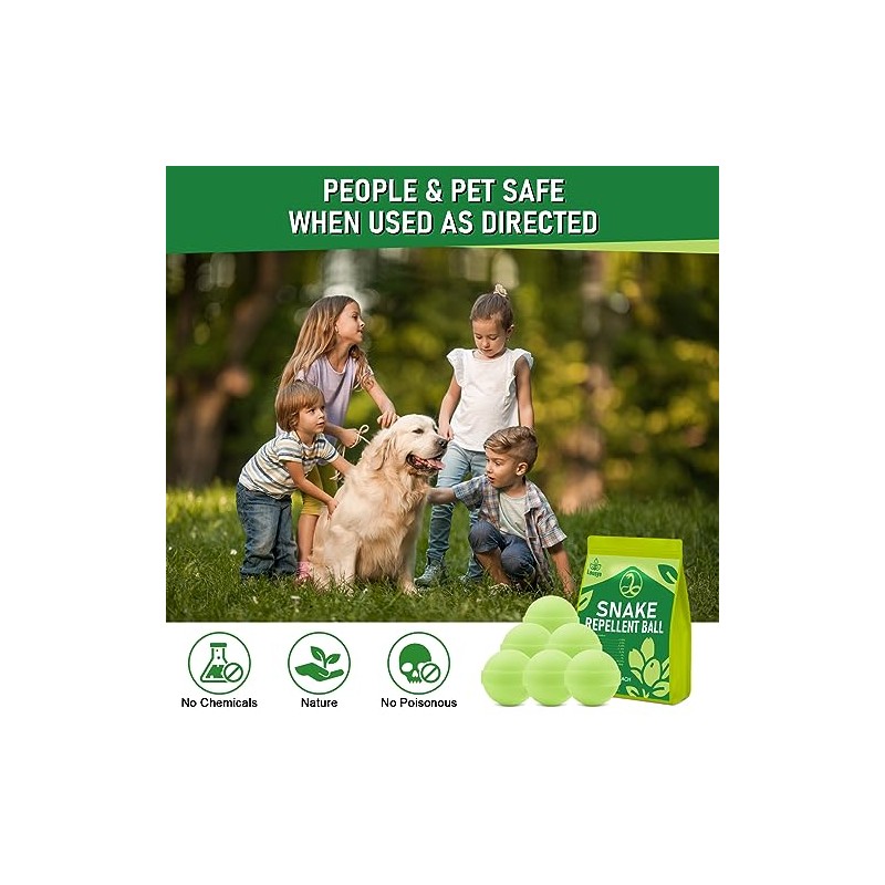 12 Pack Snake Repellent for Yard,Snake Away Repellent Outdoors,Moth Balls