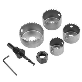 FTVOGUE Drill Bit Hole Saw Set 32/38/44/54mm High Carbon Steel Hole Saw Drill Bit Cutter Tool for Woodworking