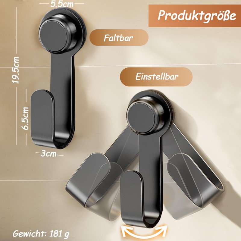 MFMYEE Rotating Pot Lid Holder with Suction Cup, Adjustable Wall