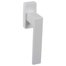 Gedotec Aluminium Window Handle White Window Olive on Oval Rosette - Push 1317 | Tilt and Tilt Grid Olive without Lock Cylinder | Handle Aluminium White Matt | 1 Piece - Window Fitting L-Shape