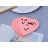 ONLYKXY 3 Pack Heart Shaped Transparent Sticky Notes 2.8X2.8in Waterproof