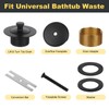 GZJoSum Brass Bathtub Drain Kit,Matte Black Lift and Turn Tub