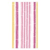 Caspari Bamboo Stripe Guest Towel Napkins in Fuchsia & Pink