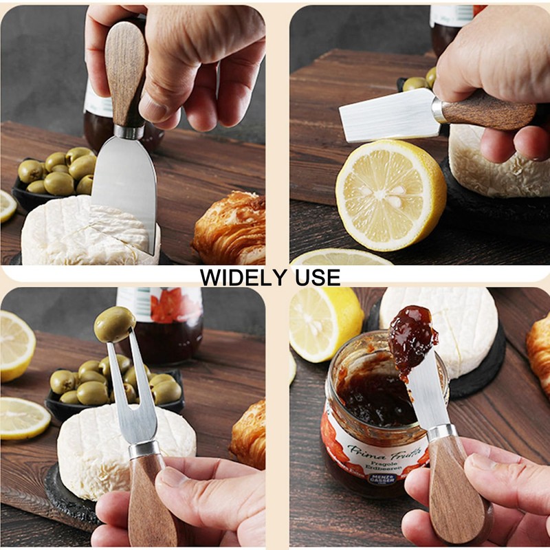 6Pcs Cheese Knife Set,Cheese Knives Cheese Slicer Cheese Cutter Cheese