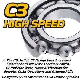 HD Switch (6 Pk) Spindle Bearings fits Wright Stander 32" 36" 42" Deck 71460022 95460018