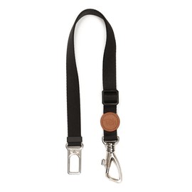 Dog Seat Belt Adapter – Adjustable Safety Tether for Car, 17.1" to 27.5", Black Dog Seatbelt Harness Clip with Metal Buckle, Universal Fit for Most Vehicles