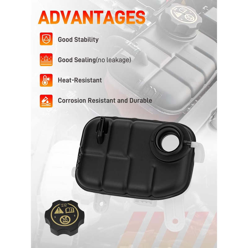 603-955 Engine Coolant Overflow Reservoir Tank with Cap Radiator Tank