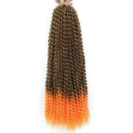 Passion Twist Hair 24 Inch 8 Packs Passion Twist Crochet Hair Braiding Hair Long Bohemian Spring Twist Hair Crochet Braids Synthetic Hair Extension (24 Inch, 1B/Orange)