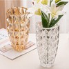 GIDARY Flower Vase,Tall Vase,Large Vase, Clear Glass Vase, H 10