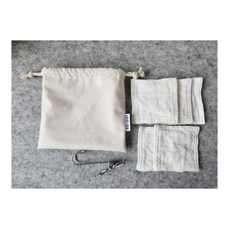 Non-fluorescent reinforced cotton pad (5 cotton pads + pouch) scouring○
