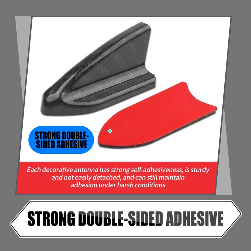 UGSHY 10 PCS Car Small Shark Fin Decorative Antenna, 2.06"