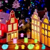 Guiqulai 128 Pcs Mini Resin Animals Luminous Resin Animals Mini