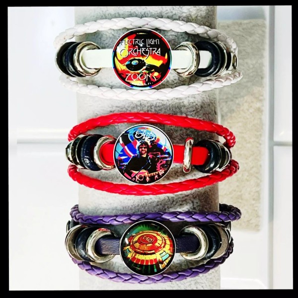 ELO ELECTRIC LIGHT ORCHESTRA THREE COLOR BRACELETS LOT OF 3