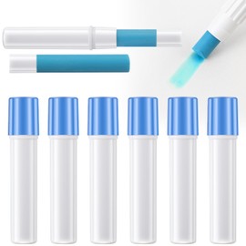 6 Pack Fabric Glue Pen Refills, 2" L x 0.6" W Water Soluble Blue Refills Bulk for Fabrics Quilting Notion