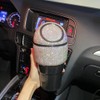 idain Bling Rhinestone Auto Garbage Can Car Trash Can with