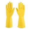 IUCGE Rubber cleaning gloves yellow 6 Pairs for Household,Reuseable dishwashing