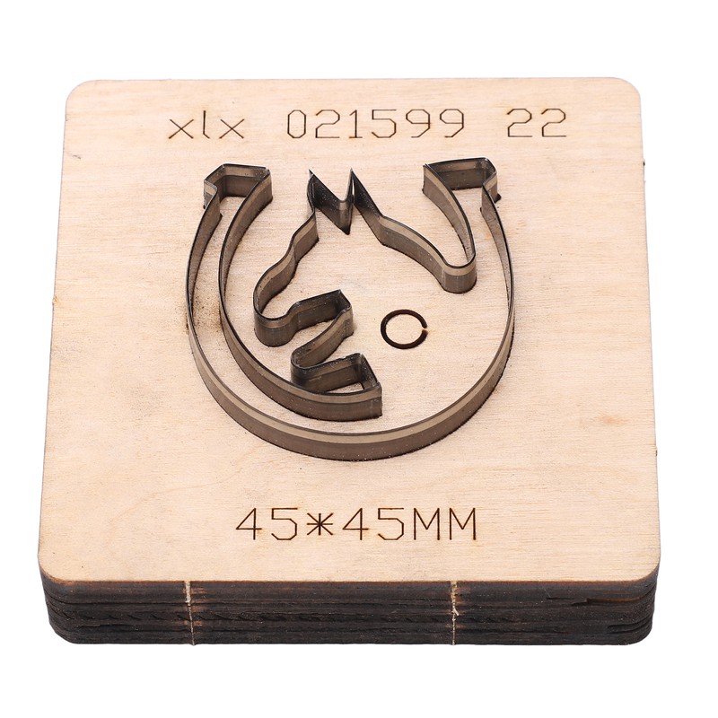 Leather Punching Die Wolf Shaped Alloy Steel and Birch High
