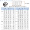 sourcing map 25pcs Threaded Inserts 1/4-20 UNC 1.5D (9.525mm) Helical