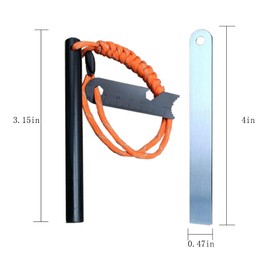 Flint and Steel Fire Starter Camping Survival Tool Multifunctional Firestone for Outdoor Barbecue,Picnic,and Camping