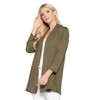 Women's 3/4 Sleeve Extra Soft Open Front Casual Flowy Viscose