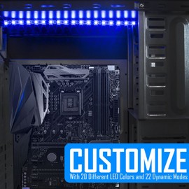 Kingwin RGB LED Strip Lights, LED Light Strip Kit For Computer Case, PC, Laptop, Home, Office, and Background Lighting. Ultra Bright 5050 SMD Strip Lights, 204” w/ Remote [Asus Aura RGB Compatible]