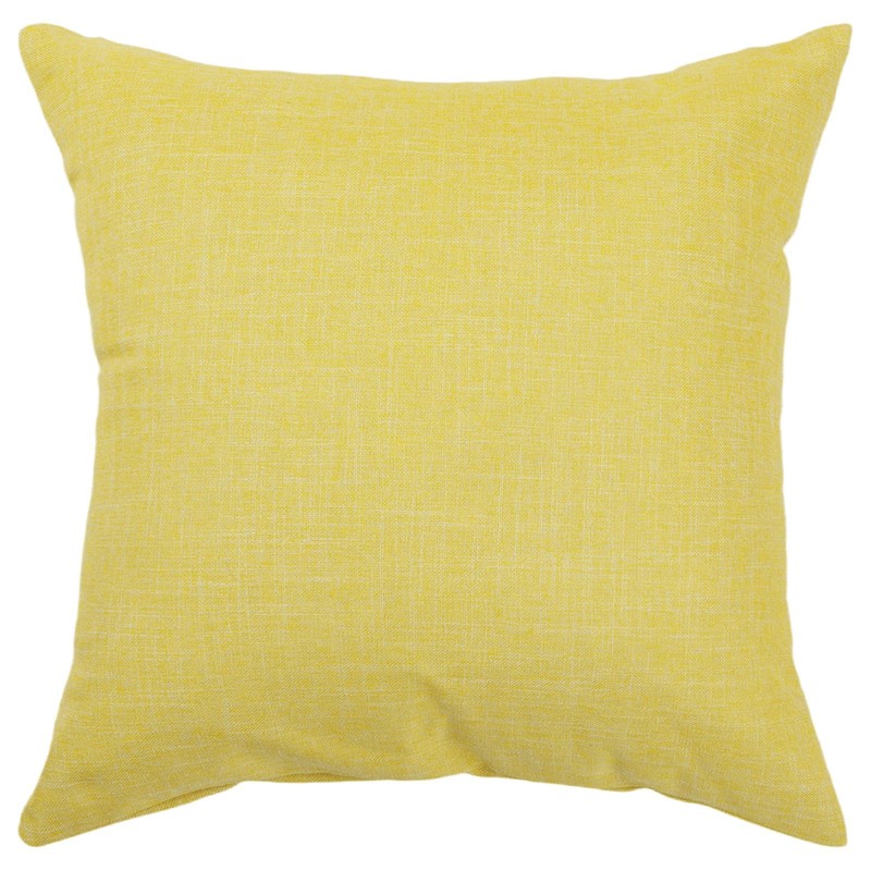 Betadistor Square Cotton Yellow Cushion Covers: Decorative 2 Set Throw