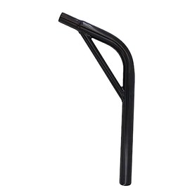 Bike Seat Post with Support, Steel Lay Back BMX Bicycle Seat Post w/ Support, Multiple Sizes (Black) (25.4 X 350mm)