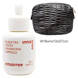Innisfree Black Tea Youth Enhancing Ampoule 50ml + Pouch Bag / 이니스프리 블랙티 유스 인핸싱 앰플 50ml+파우치가방